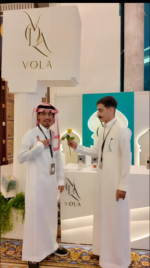 Interview at an exhibitor booth